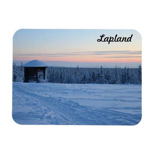 Magnet Flexible Souvenir Couché de soleil en Laponie (Horizontal)
