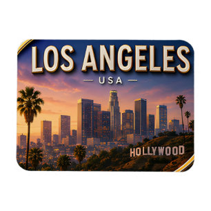 Magnet Flexible Souvenir de vacances à Los Angeles Californie
