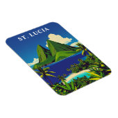 Magnet Flexible Souvenir de voyage de l'île des Caraïbes Sainte-Lu (Côté Droit)