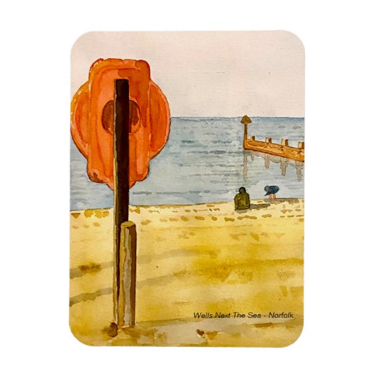Magnet Flexible Souvenir de Wells Next The Sea Norfolk Angleterre (Vertical)