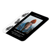 Magnet Flexible Souvenir Mémorial Plume Tribal Boho  (Côté Gauche)