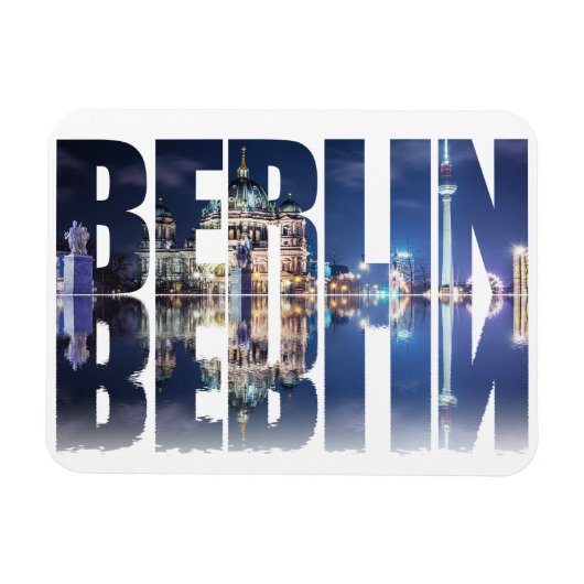 Magnet Flexible souvenir texte de Berlin (Horizontal)