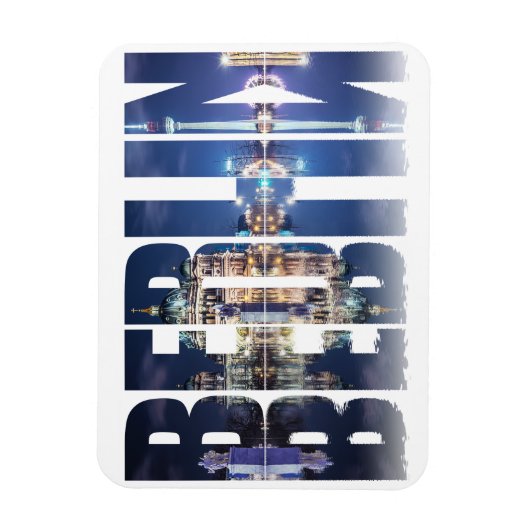 Magnet Flexible souvenir texte de Berlin (Vertical)