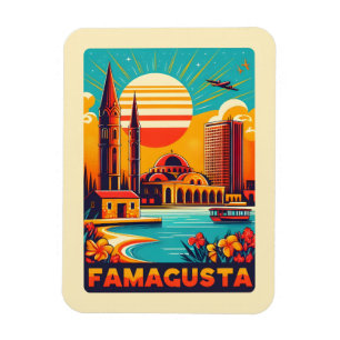 Magnet Flexible Souvenirs cadeaux de la plage rétro de Famagouste