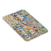 Magnet Flexible Souvenirs. Park Güell. Grande Mosaïque. Partie 1. (Côté Droit)