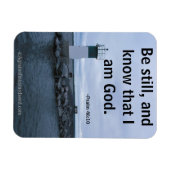 Magnet Flexible Soyez calme et connaissez la citation biblique (Horizontal)