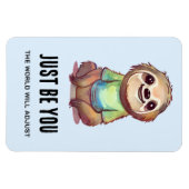 Magnet Flexible Soyez heureux de sourire Sloth encourageant les mo (Horizontal)