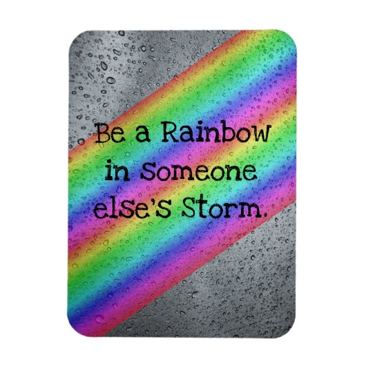 Magnet Flexible Soyez un arc-en-ciel dans l'aimant de tempête de q (Vertical)