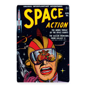 Magnet Flexible Space Action #2 Vintage Sci Fi Couverture de la ba