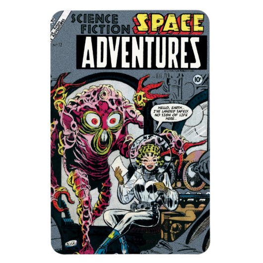 Magnet Flexible Space Adventures #12 Funny 50s Retro Sci-Fi Bande (Vertical)