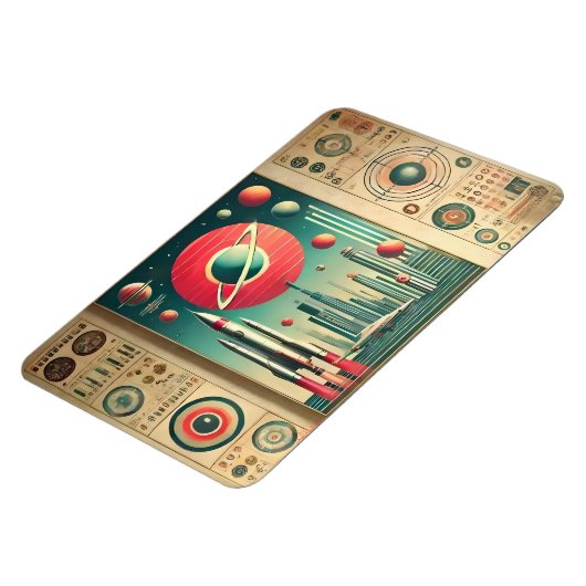 Magnet Flexible Space Age Interplanetary Coordinates Alien Relic (Côté Gauche)