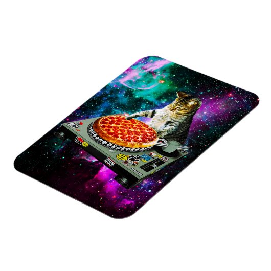 Magnet Flexible Space dj chat pizza (Côté Gauche)