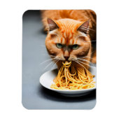 Magnet Flexible Spaghetti mangeant des chats de gingembre (Vertical)