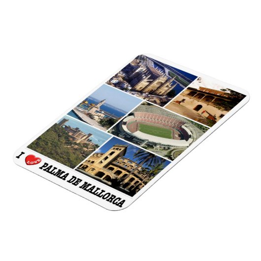 Magnet Flexible Spain - Balearic Islands - Majorca - I Love - Magn (Côté Gauche)