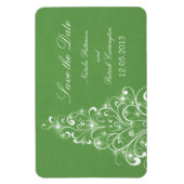 Magnet Flexible Sparkly Holiday Tree Save the Date Magnet, Green (Vertical)