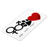 Magnet Flexible Spay-Neuter-Adopt-Love (Côté Gauche)