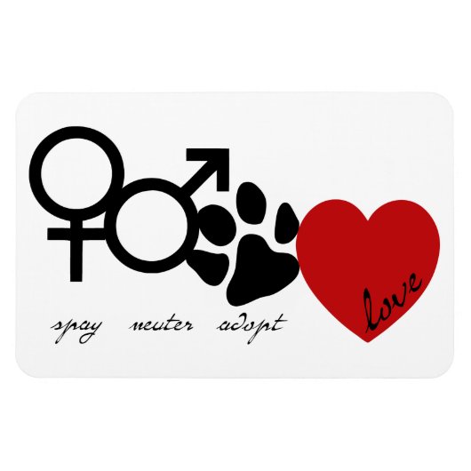 Magnet Flexible Spay-Neuter-Adopt-Love (Horizontal)