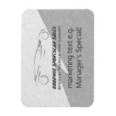 Magnet Flexible Spécial vente automatique - métal, argent auto Sho (Vertical)