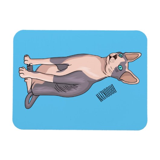 Magnet Flexible Sphynx cat (Horizontal)