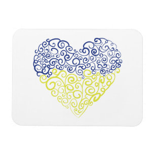 Magnet Flexible Spiral tourbillons mehandi coeur drapeau ukrainien