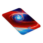 Magnet Flexible Spirale cosmique rouge et bleu (Côté Droit)
