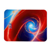 Magnet Flexible Spirale cosmique rouge et bleu (Horizontal)