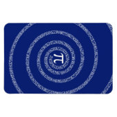 Magnet Flexible Spirale pour Pi sur Décor bleu marine (Horizontal)