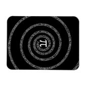 Magnet Flexible Spirale pour typographie Pi sur fond noir (Horizontal)