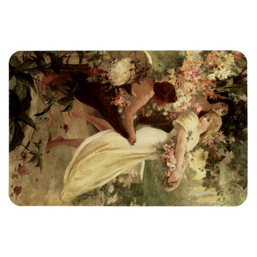 Magnet Flexible Spirit Of Spring par Alphonse Mucha (Horizontal)