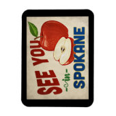 Magnet Flexible Spokane Washington Apple - Vintage voyage (Vertical)