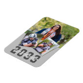 Magnet Flexible Sporty Girl Modern Bold Script Graduation 3 Photo (Côté Gauche)