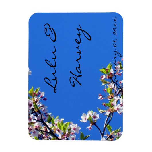 Magnet Flexible Spring Blossoms et Sky Mariage personnel (Vertical)