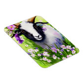 Magnet Flexible Spring Easter Goat Kid Floral Watercolor (Côté Droit)