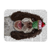 Magnet Flexible Springer Spaniel avec Cupcake (Horizontal)