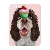 Magnet Flexible Springer Spaniel avec Cupcake 2 (Vertical)