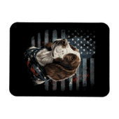 Magnet Flexible Springer Spaniel Chien Drapeau Américain (Horizontal)