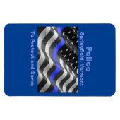 Magnet Flexible Springfield, Vermont. Police (Horizontal)