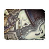 MAGNET FLEXIBLE SQUELETTE FUMÉE AVEC DES FOUETTES DANS LE CIMETIÈR (Horizontal)