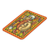 MAGNET FLEXIBLE SQUIRREL DORMIR SOUS LES FEUILLES DE L'AUTOMNE, SA (Côté Gauche)