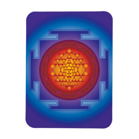 MAGNET FLEXIBLE SRI YANTRA - FLAME (Vertical)