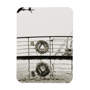 Magnet Flexible SS Washington Luxury Liner Cruise Ship 1930's Deck