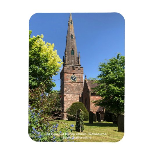 Magnet Flexible St Benedict Biscop Church Wombourne Staffordshire (Vertical)