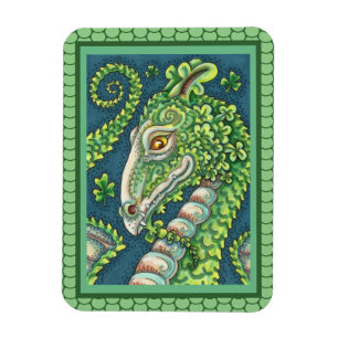 MAGNET FLEXIBLE ST. DRAGON SHAMROCK VERT DE PATRICK, IMAGINAIRE IR