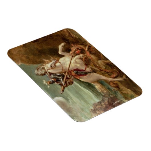Magnet Flexible St. George tuant le dragon, (huile sur panneau) (Côté Droit)
