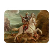 Magnet Flexible St. George tuant le dragon, (huile sur panneau) (Horizontal)