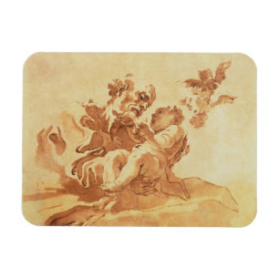 Magnet Flexible St Joseph adorant l'enfant du Christ (stylo,