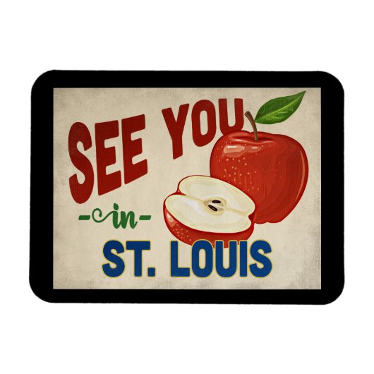 Magnet Flexible St. Louis Missouri Apple - Vintage voyage (Horizontal)