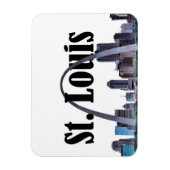 Magnet Flexible St. Louis Missouri Skyline avec St. Louis dans le  (Vertical)