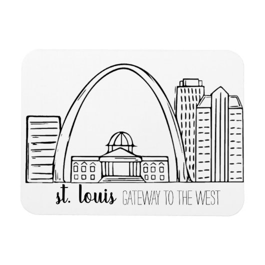 Magnet Flexible St. Louis Skyline (Horizontal)