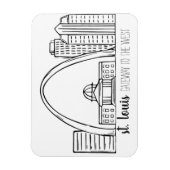 Magnet Flexible St. Louis Skyline (Vertical)